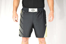 Load image into Gallery viewer, Black and Gold Wrestling Shorts