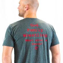 Load image into Gallery viewer, Jesus Trained Grey &amp; Red T-Shirt