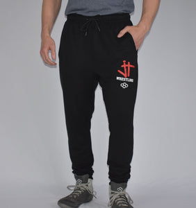Black Joggers With Red JT